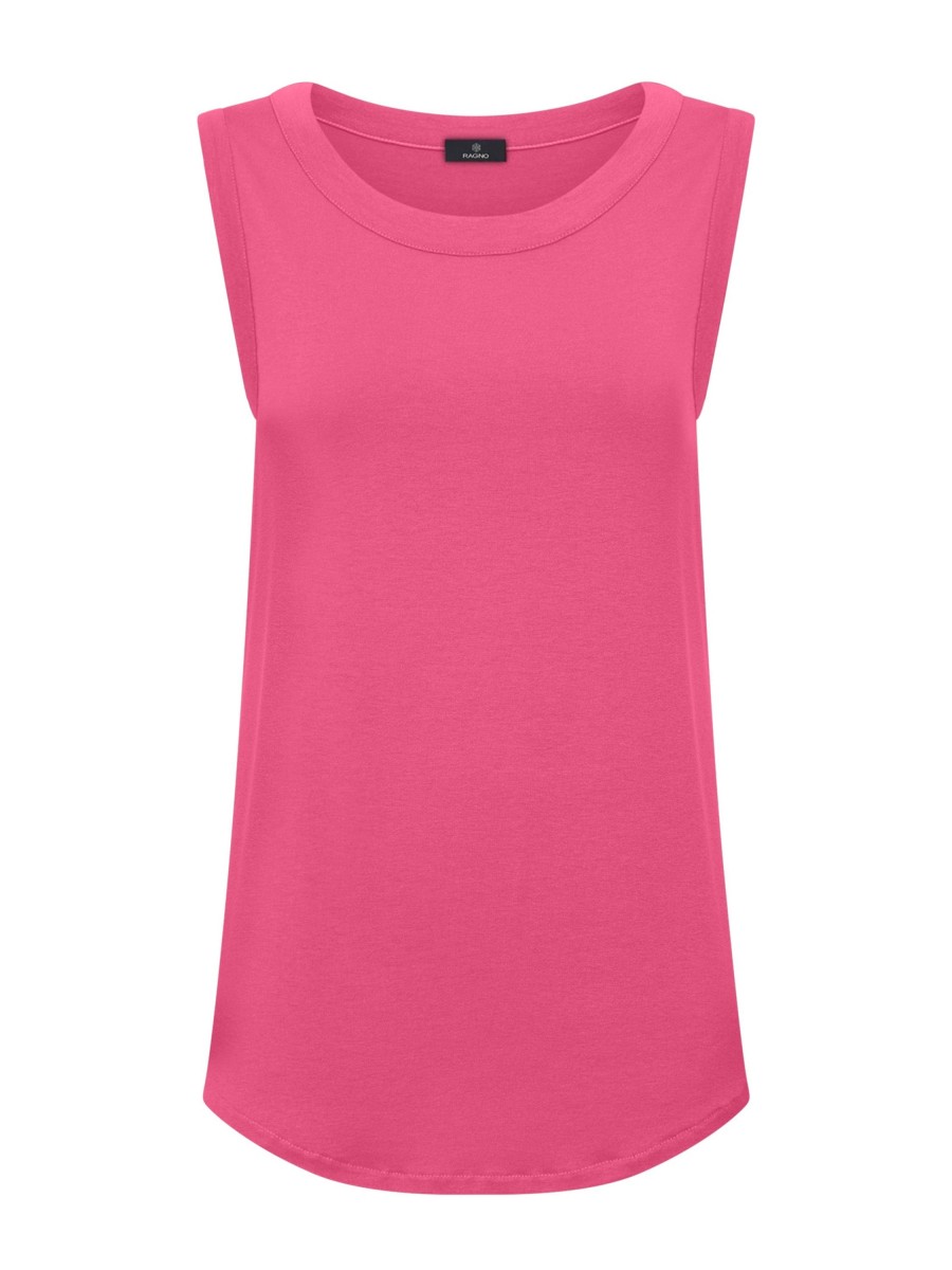 Top E Canotte | Ragno Top In Viscosa Summer - Hot Pink