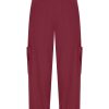 Pantaloni Cropped | Ragno Pantalone Pinocchietto Cargo In Super Fresh - Tibetan Red