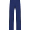 Pantaloni A Gamba Dritta | Ragno Pantalone Dritto Con Tasche In Satin Power - Blueberry