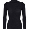 Top E Magliette | Ragno Wonderwool - Dolcevita In Costina Di Lana Ultrafine - Nero