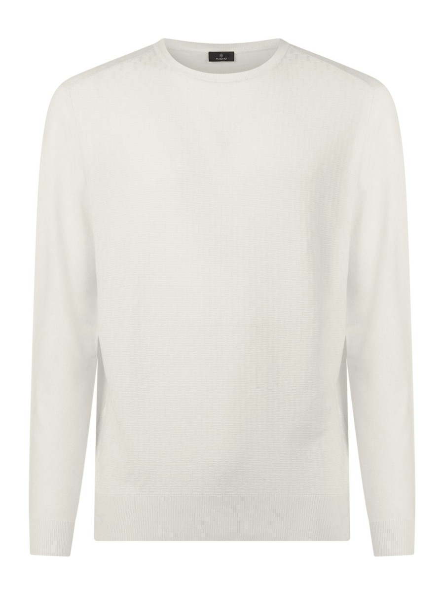 Pullover | Ragno Pull Girocollo In Filato Winter Basic - Avorio