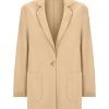 Tailleur Giacca E Pantaloni Eleganti | Ragno Blazer Destrutturato In Compact Light - Irish Cream