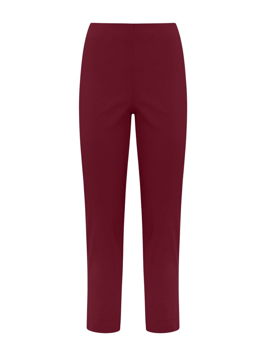 Pantaloni Capri | Ragno Pantalone Capri Con Spacchetti In Super Fresh - Tibetan Red