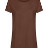 Magliette E T-Shirt | Ragno T-Shirt Girocollo In Slub Jersey Di Cotone - Cappuccino