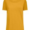 Magliette E T-Shirt | Ragno Maglietta Girocollo In Slub Jersey Di Cotone - Golden Spice