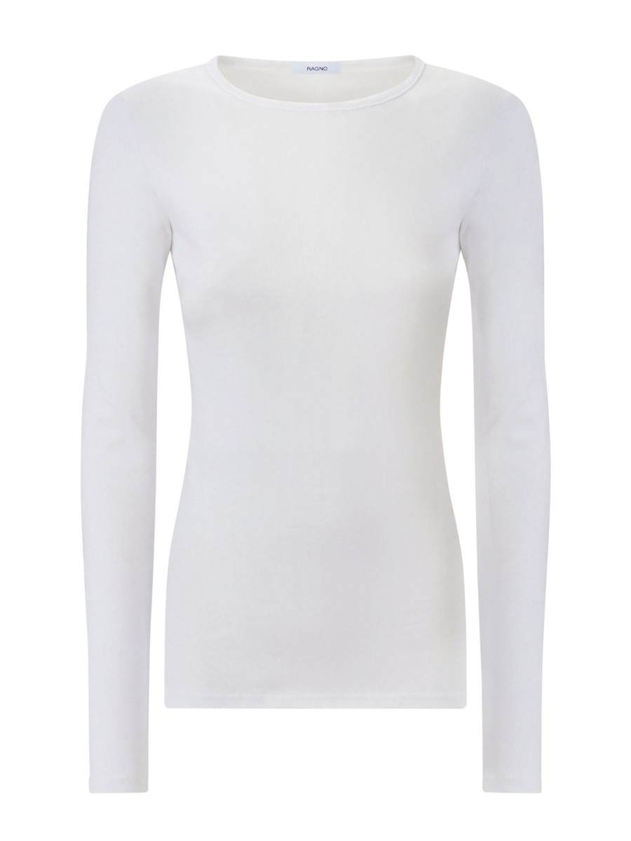 Maglie Sottogiacca | Ragno Maglietta Girocollo In Eco Cotton - Bianco