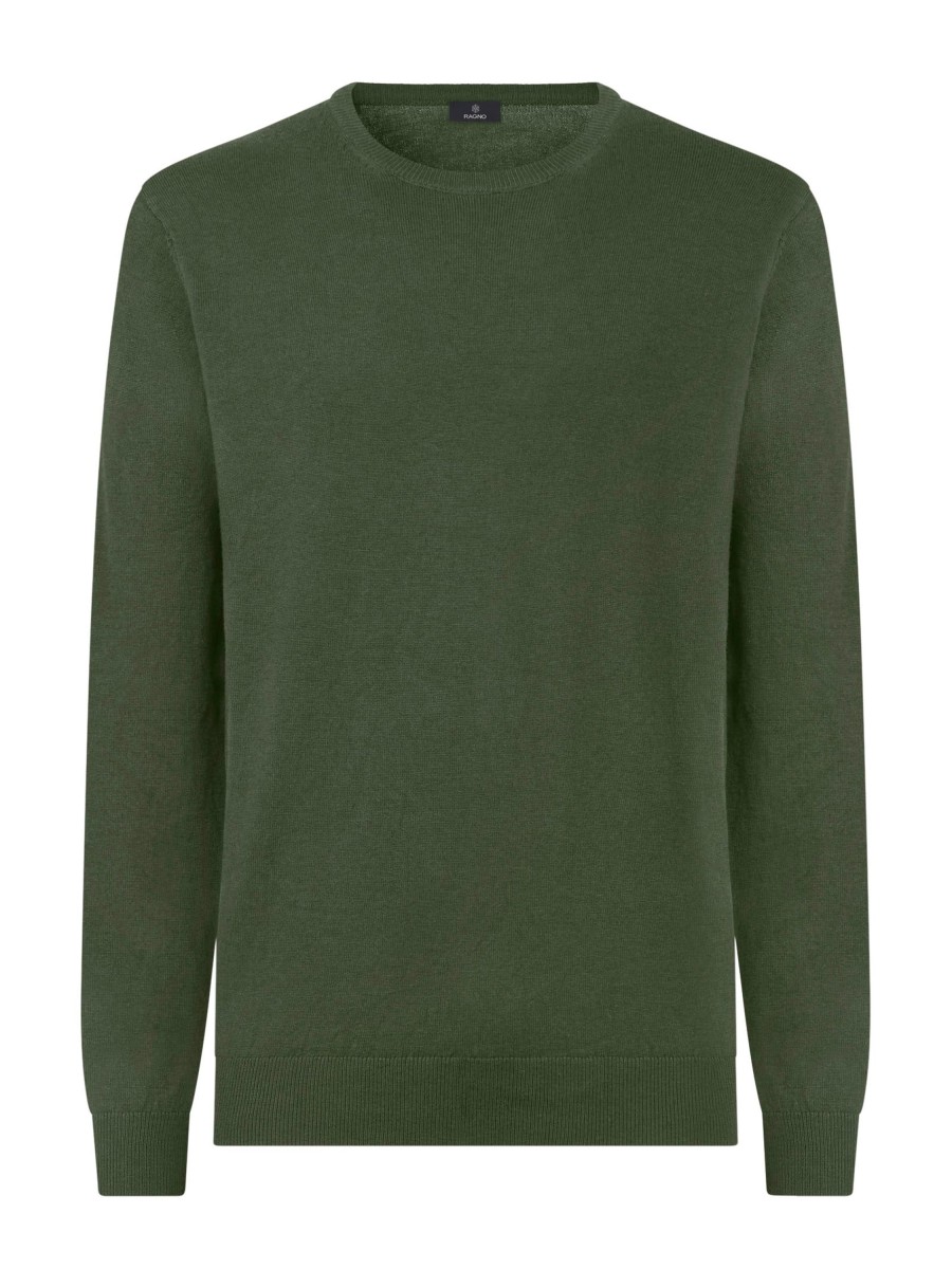 Pullover | Ragno Pull Girocollo In Filato Sport Wool - Army