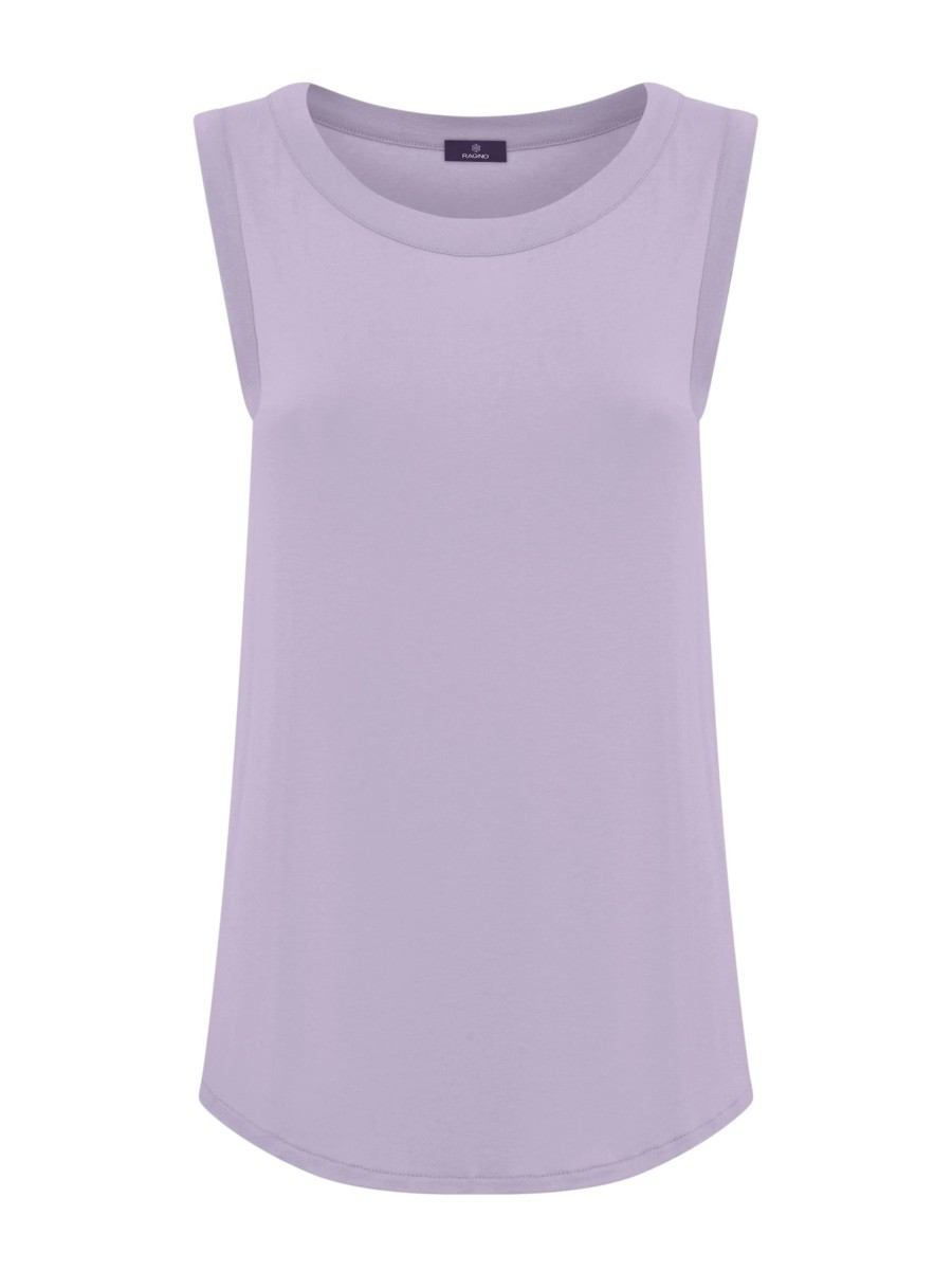 Top E Canotte | Ragno Top In Viscosa Summer - Orchid Petal