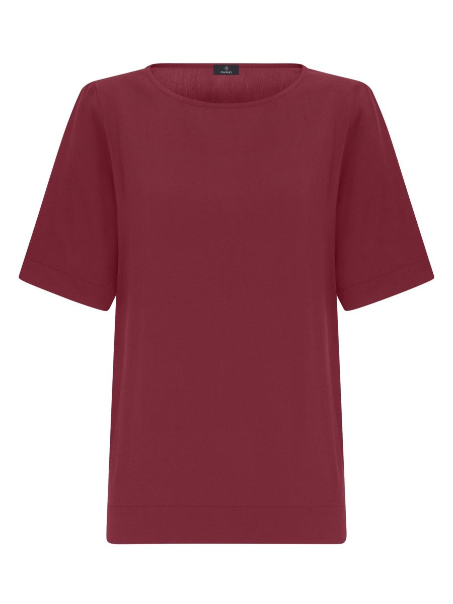 Bluse | Ragno Blusa A Manica Corta In Ecoseta - Tibetan Red