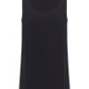 Top E Canotte | Ragno Top Smanicato In Ecoseta - Nero