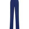 Pantaloni | Ragno Pantalone A Palazzo In Jersey Di Viscosa Crepe - Blueberry