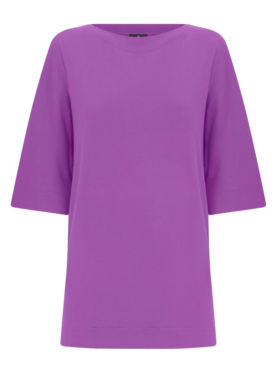 Maglie E Felpe | Ragno Maglia Con Manica 3/4 In Jersey Di Viscosa Crepe - Dewberry