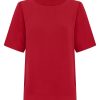 Bluse | Ragno Blusa A Manica Corta In Ecoseta - Salsa