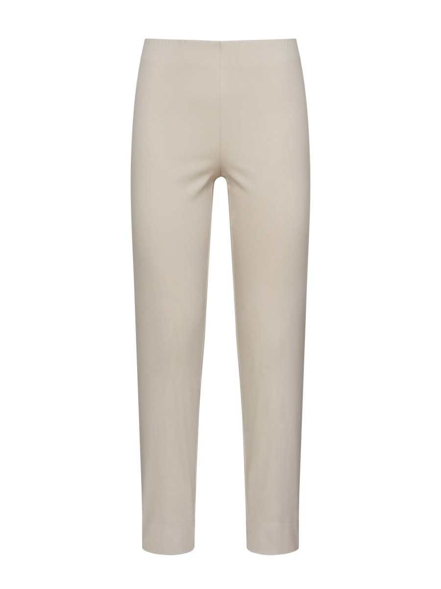 Pantaloni Capri | Ragno Pantalone A Sigaretta In Satin Power - Champignon