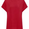 Magliette E T-Shirt | Ragno Maglietta Girocollo In Viscosa Summer - Salsa