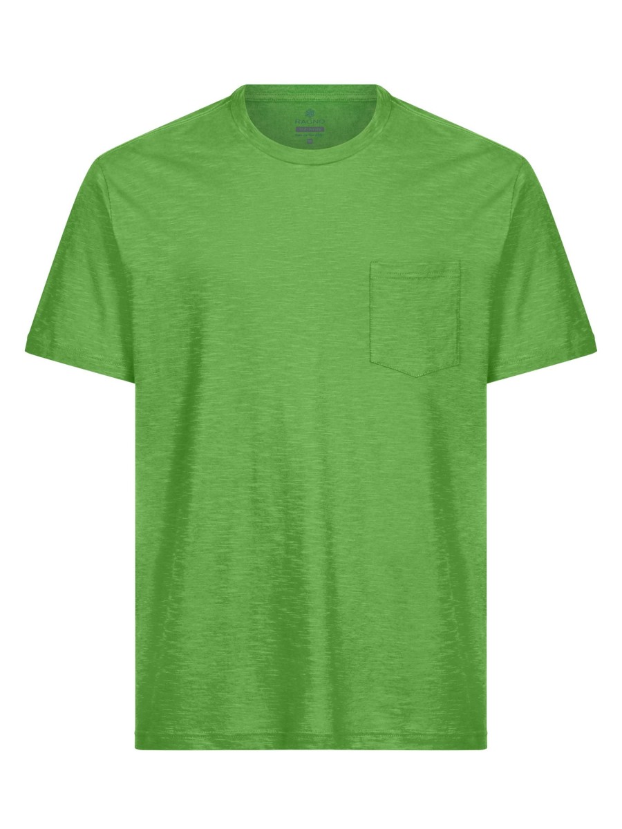 T-Shirt | Ragno T-Shirt Girocollo In Jersey Di Cotone - Classic Green