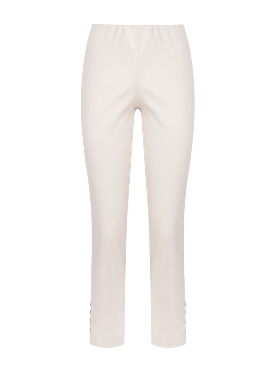 Pantaloni Capri | Ragno Pantalone Capri In Satin Power - Champignon