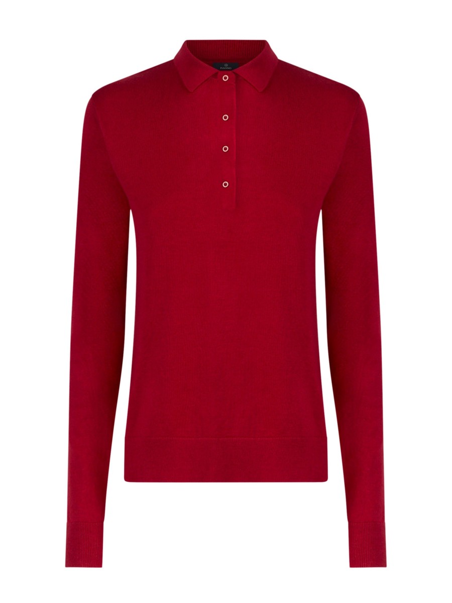 Polo | Ragno Polo In Filato Winter Basic - Tibetan Red