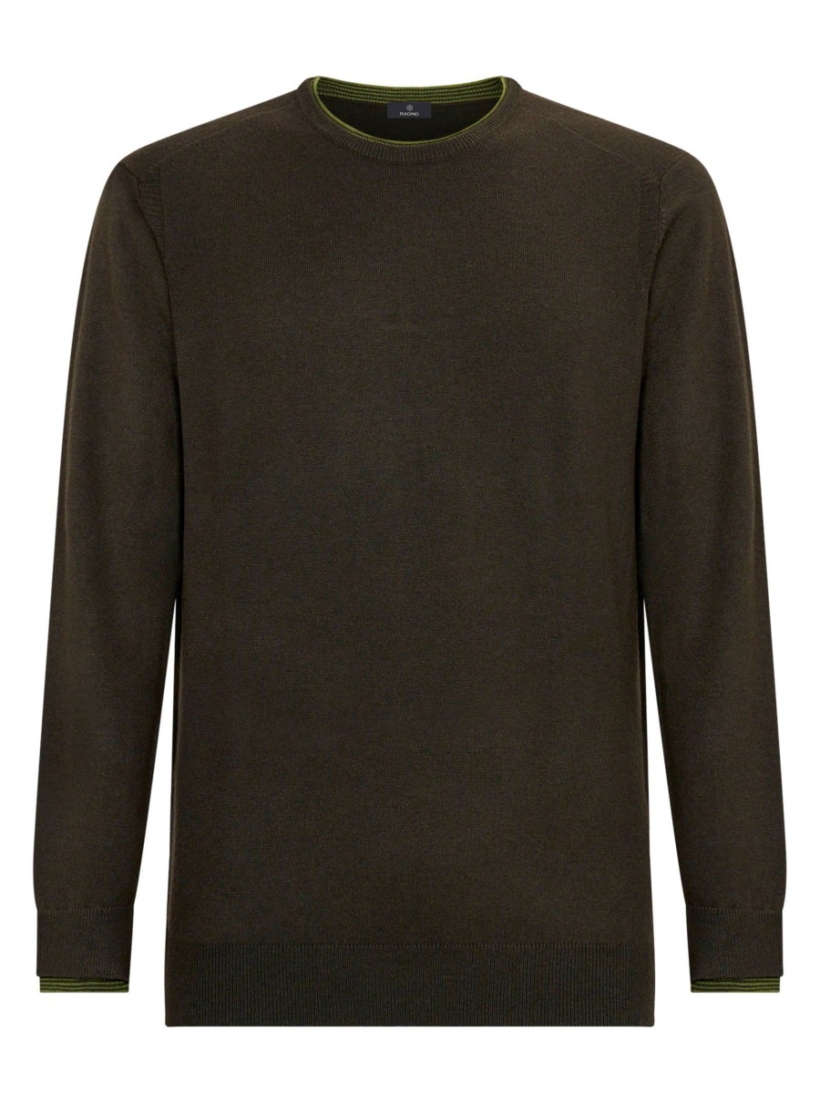 Pullover | Ragno Pull Girocollo In Filato Sport Wool - Army