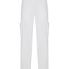 Pantaloni Cargo | Ragno Pantalone Ampio Cargo In Tessuto Super Fresh - Bianco