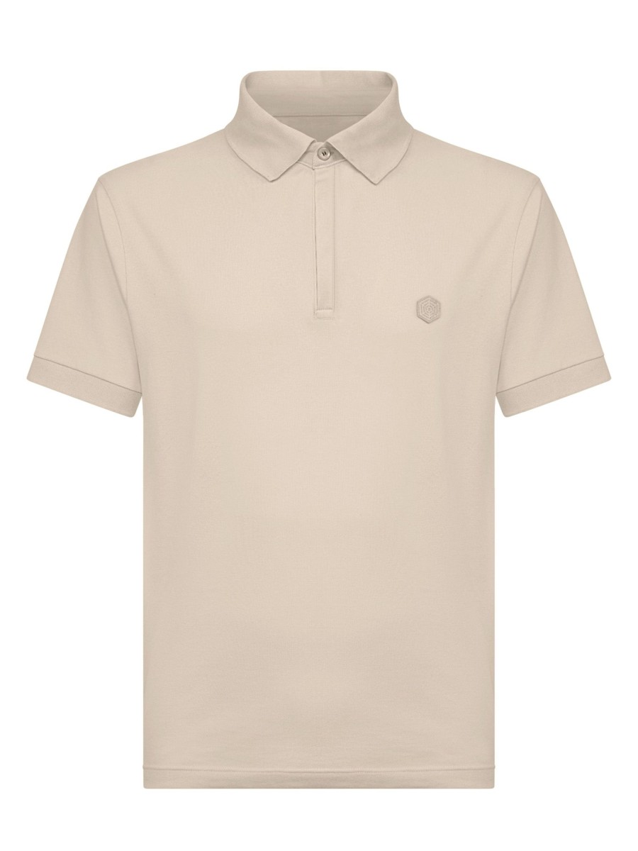 Polo | Ragno Polo In Eco Cotton Piquet Stretch - Champignon