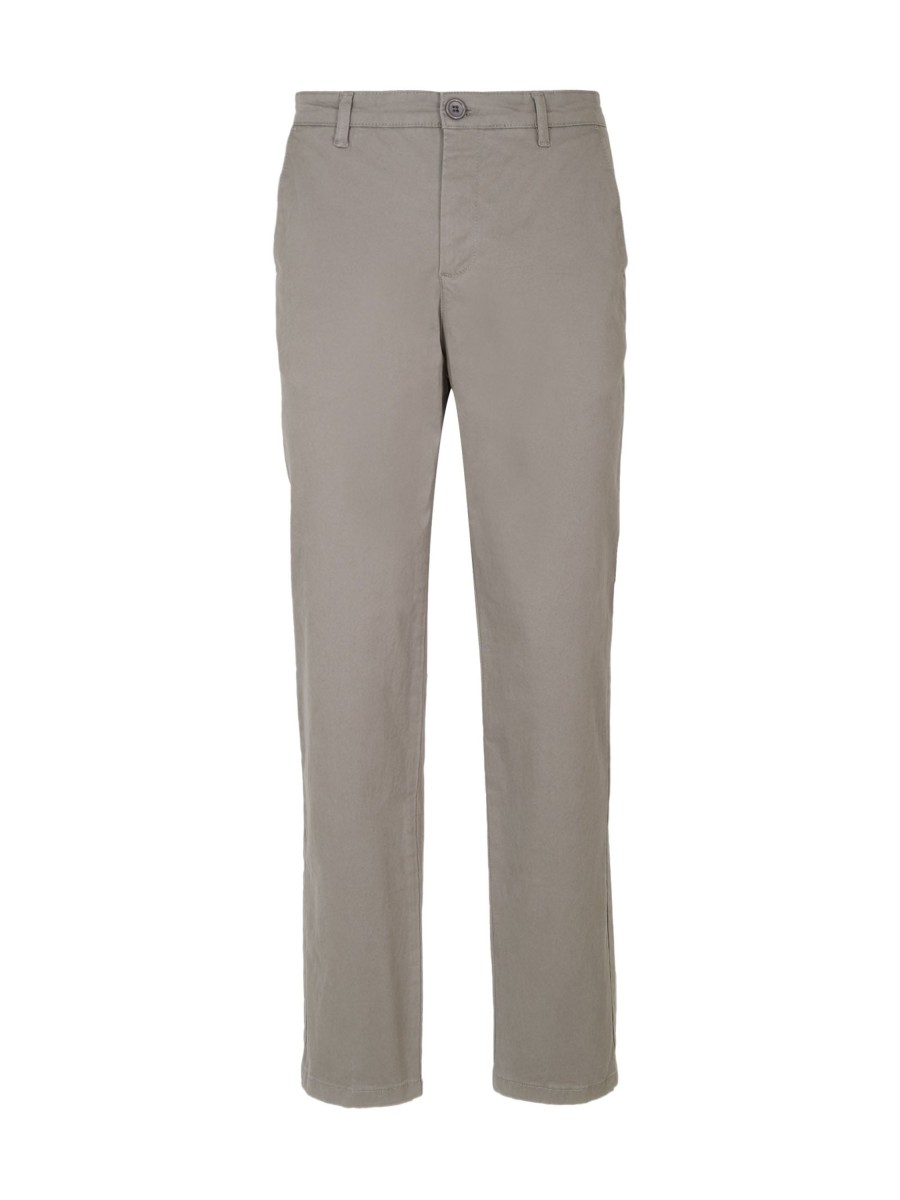 Pantaloni | Ragno Pantalone Chino In Twill Di Cotone Elasticizzato - Pietra