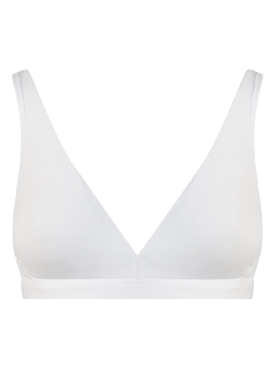 Top E Magliette | Ragno Beyoutiful Bralette - Reggiseno In Cotone Elasticizzato Extra Fine - Bianco