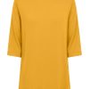 Magliette E T-Shirt | Ragno T-Shirt Con Manica 3/4 In Misto Viscosa - Golden Spice