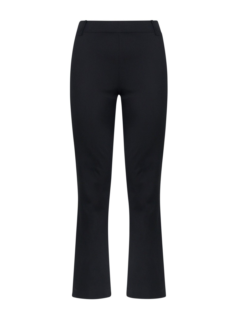 Pantaloni Flare | Ragno Pantalone Flare In Satin Power - Nero