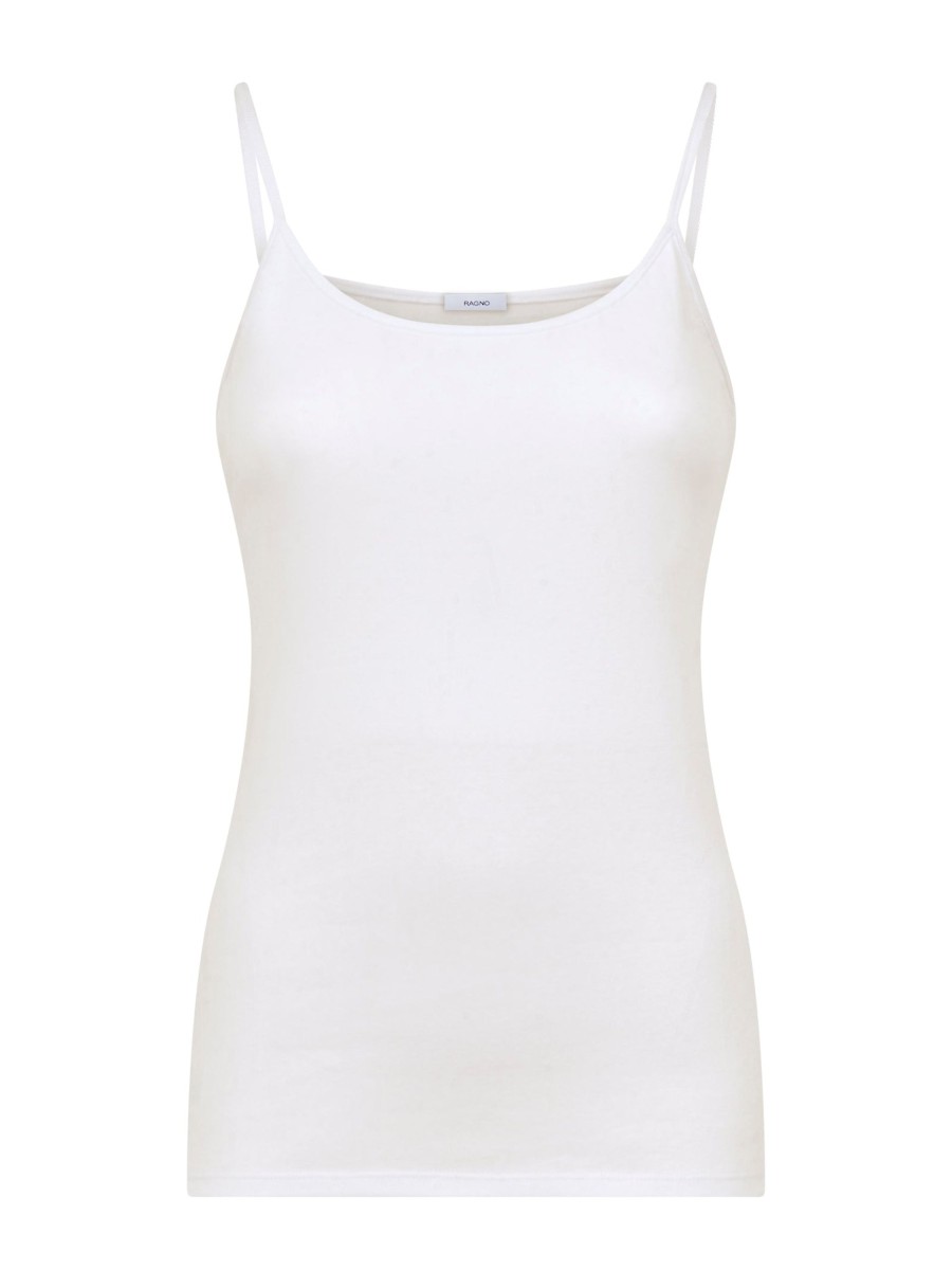 Top E Magliette | Ragno Thermo Cotton - Top In Caldo Cotone - Bianco