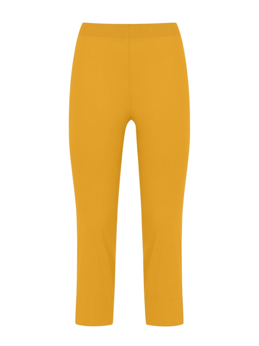 Pantaloni Cropped | Ragno Pantalone Pinocchietto In Super Fresh - Golden Spice