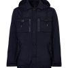 Piumerino | Ragno Piumerino - Giacca Utility Con Imbottitura In Lana E Cappuccio Staccabile - Navy