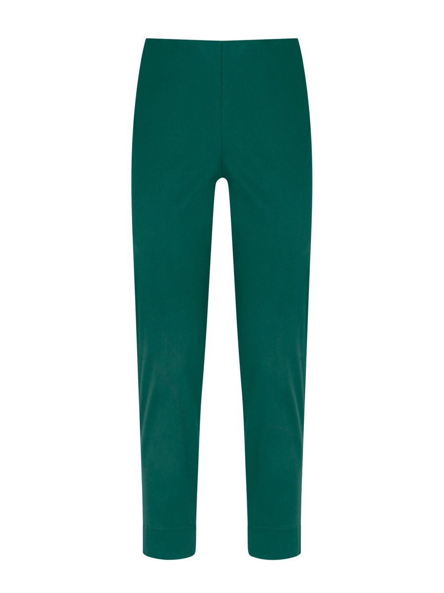 Pantaloni Capri | Ragno Pantalone A Sigaretta In Satin Power - Aventurine