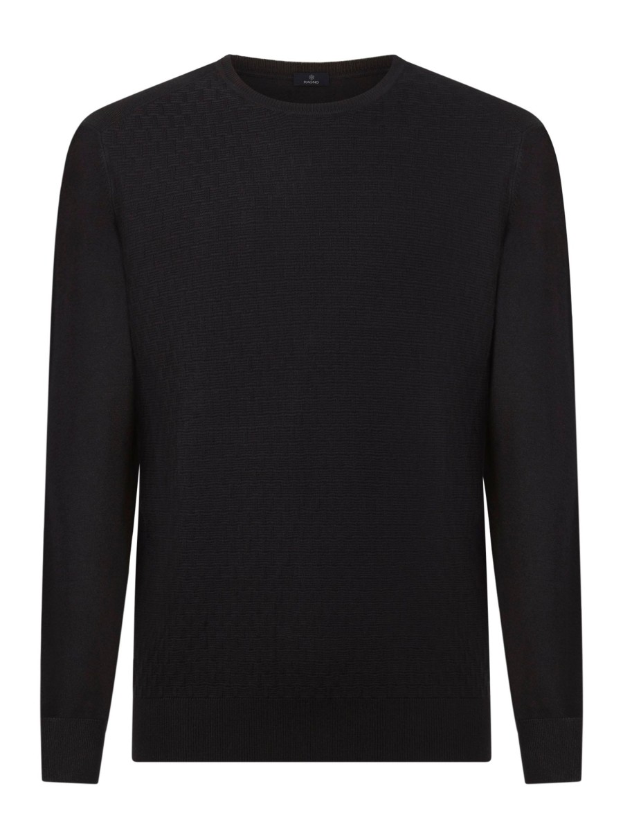 Pullover | Ragno Pull Girocollo In Filato Winter Basic - Nero