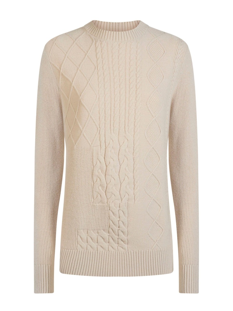 Pullover | Ragno Maglia Girocollo In Filato Super Soft - Champignon