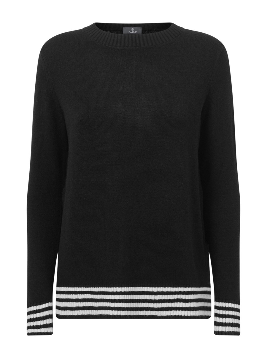 Pullover | Ragno Maglia Girocollo In Filato Super Soft - Fant.Nero