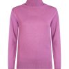 Dolcevita | Ragno Maglia Collo Roule In Filato Winter Basic - Mulberry