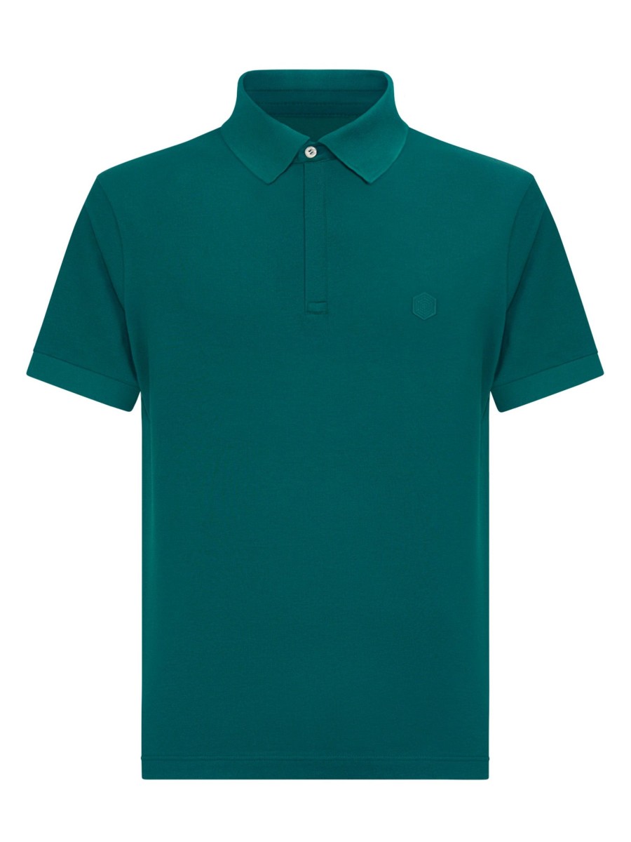 Polo | Ragno Polo In Eco Cotton Piquet Stretch - Aventurine