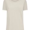 Magliette E T-Shirt | Ragno Maglietta Girocollo In Slub Jersey Di Cotone - Champignon