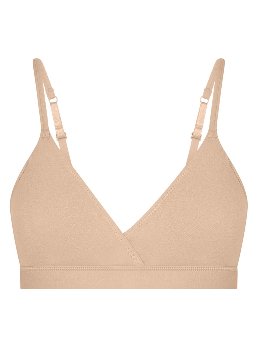 Reggiseni | Ragno Natural Bralette - Reggiseno Light In Cotone Elasticizzato - Nudo