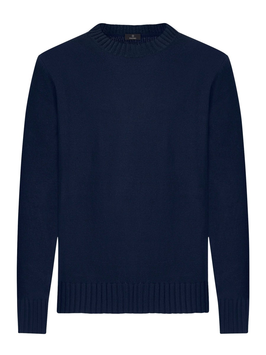 Pullover | Ragno Pull Girocollo In Filato Nice Wool - Bleu