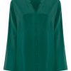 Camicie | Ragno Camicia Con Collo Alla Coreana In Ecoseta - Aventurine