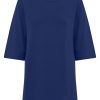 Maglie E Felpe | Ragno Maglia Con Manica 3/4 In Jersey Di Viscosa Crepe - Blueberry