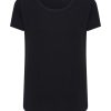 Magliette E T-Shirt | Ragno Maglietta A Manica Corta In Viscosa Summer - Nero