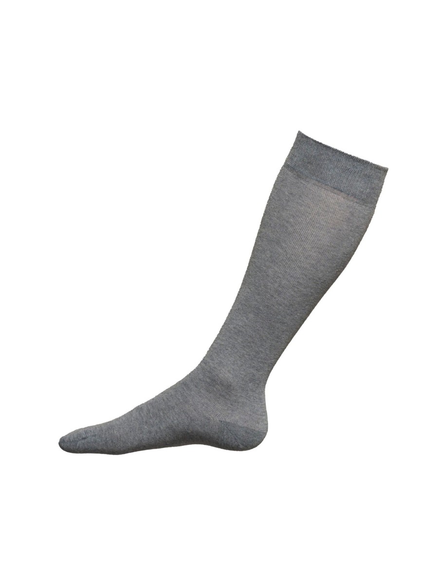 Calze | Ragno Calza Sottoginocchio In Caldo Cotone Elasticizzato - Grigio Mel.