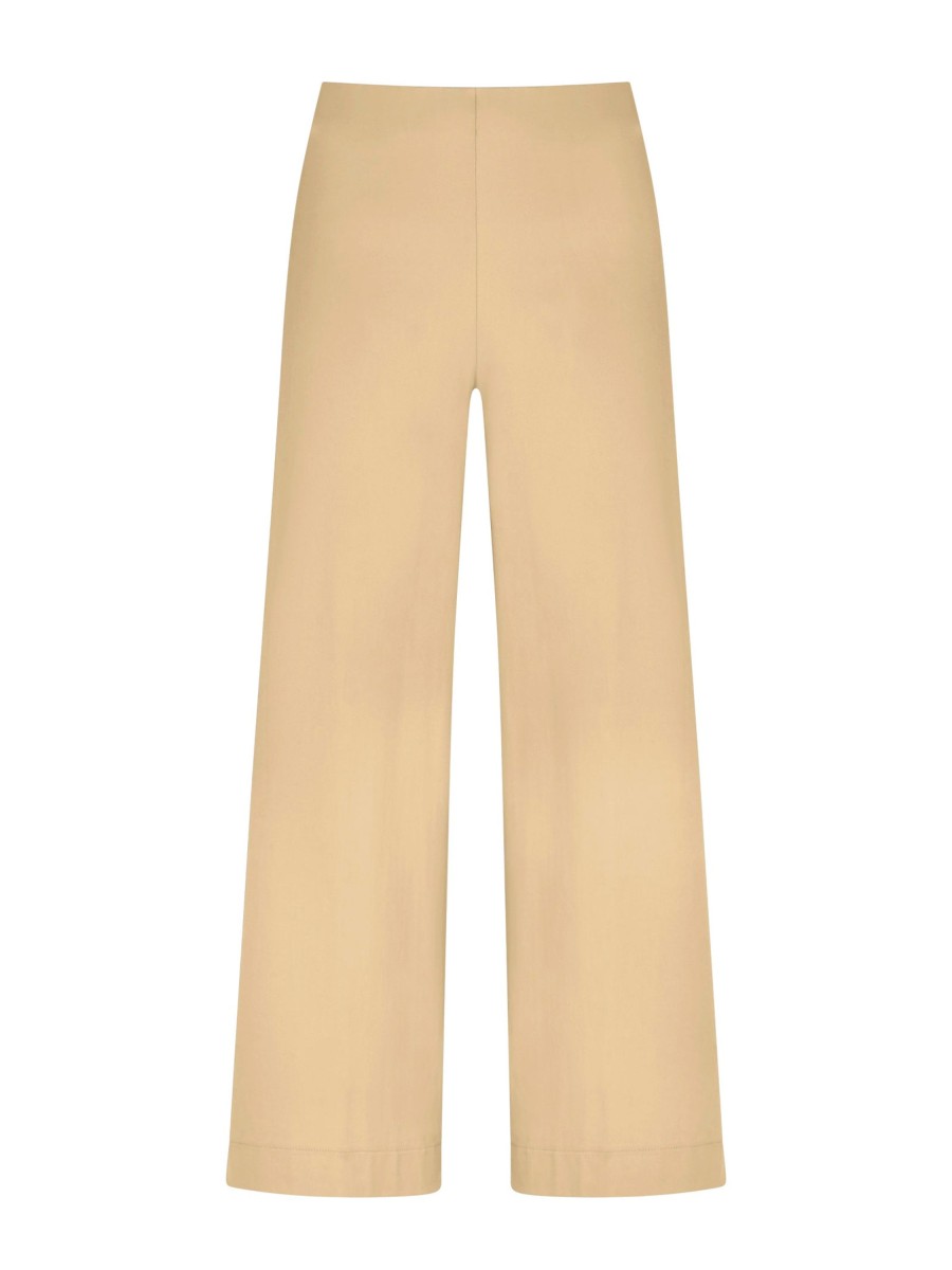 Tailleur Giacca E Pantaloni Eleganti | Ragno Pantalone Ampio Alla Caviglia In Satin Power - Irish Cream