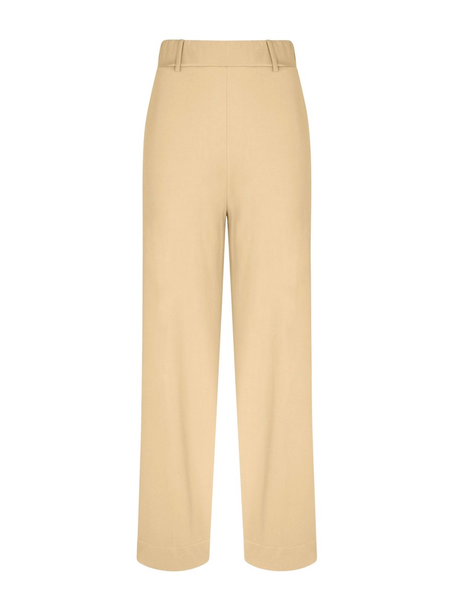 Tailleur Giacca E Pantaloni Eleganti | Ragno Pantalone Ampio Alla Caviglia Con Tasche In Compact Light - Irish Cream