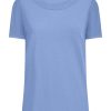 Magliette E T-Shirt | Ragno Maglietta Girocollo In Slub Jersey Di Cotone - Hydrangea