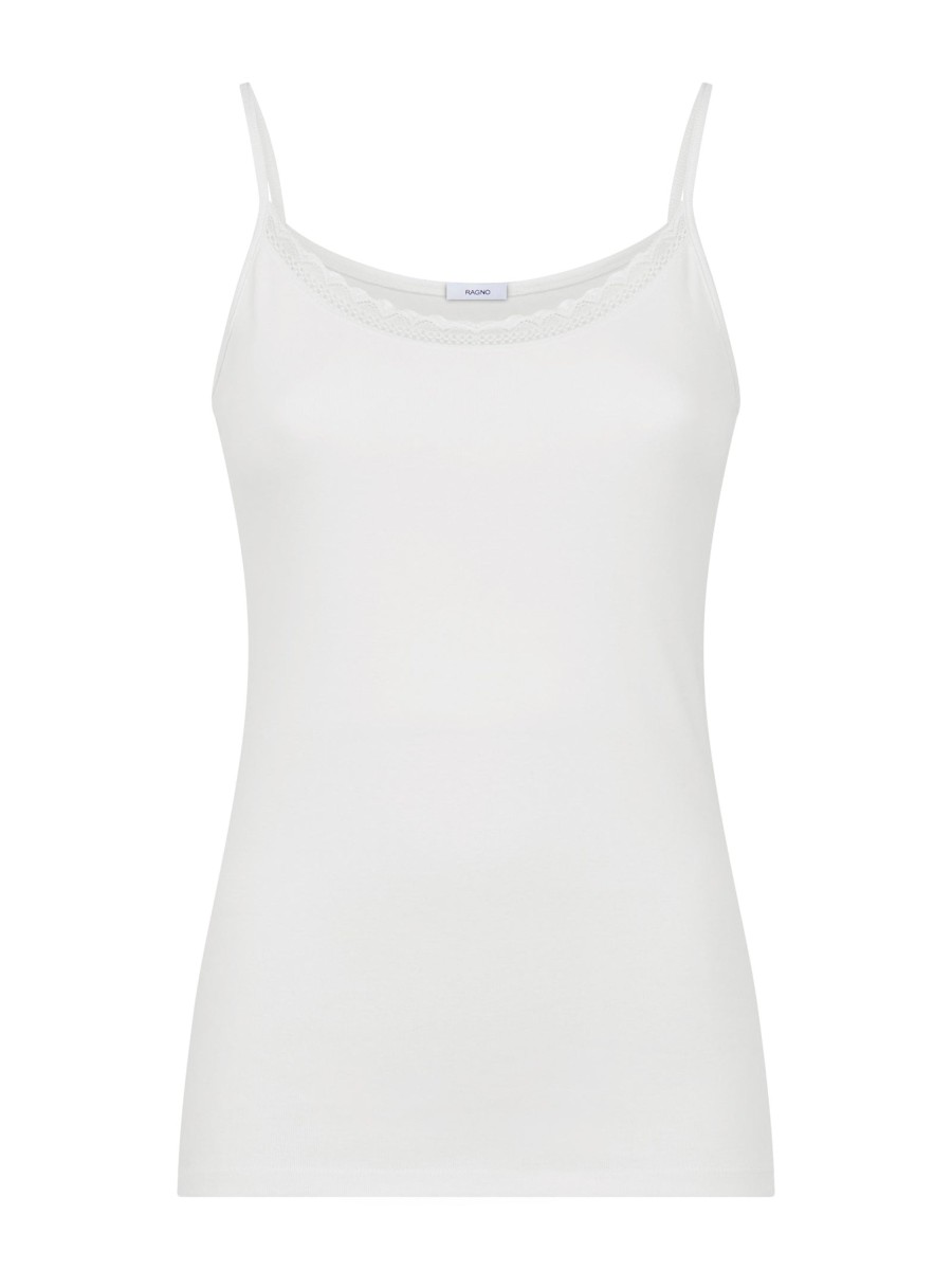 Top E Magliette | Ragno Thermo Cotton - Top In Caldo Cotone - Bianco