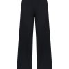 Tailleur Giacca E Pantaloni Eleganti | Ragno Pantalone Ampio Alla Caviglia In Satin Power - Nero